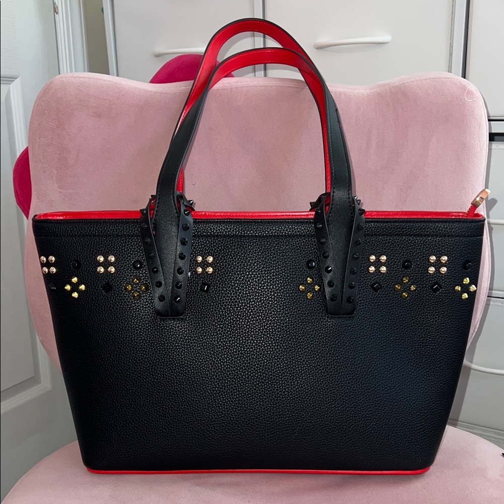 Black and Red Tote Bag